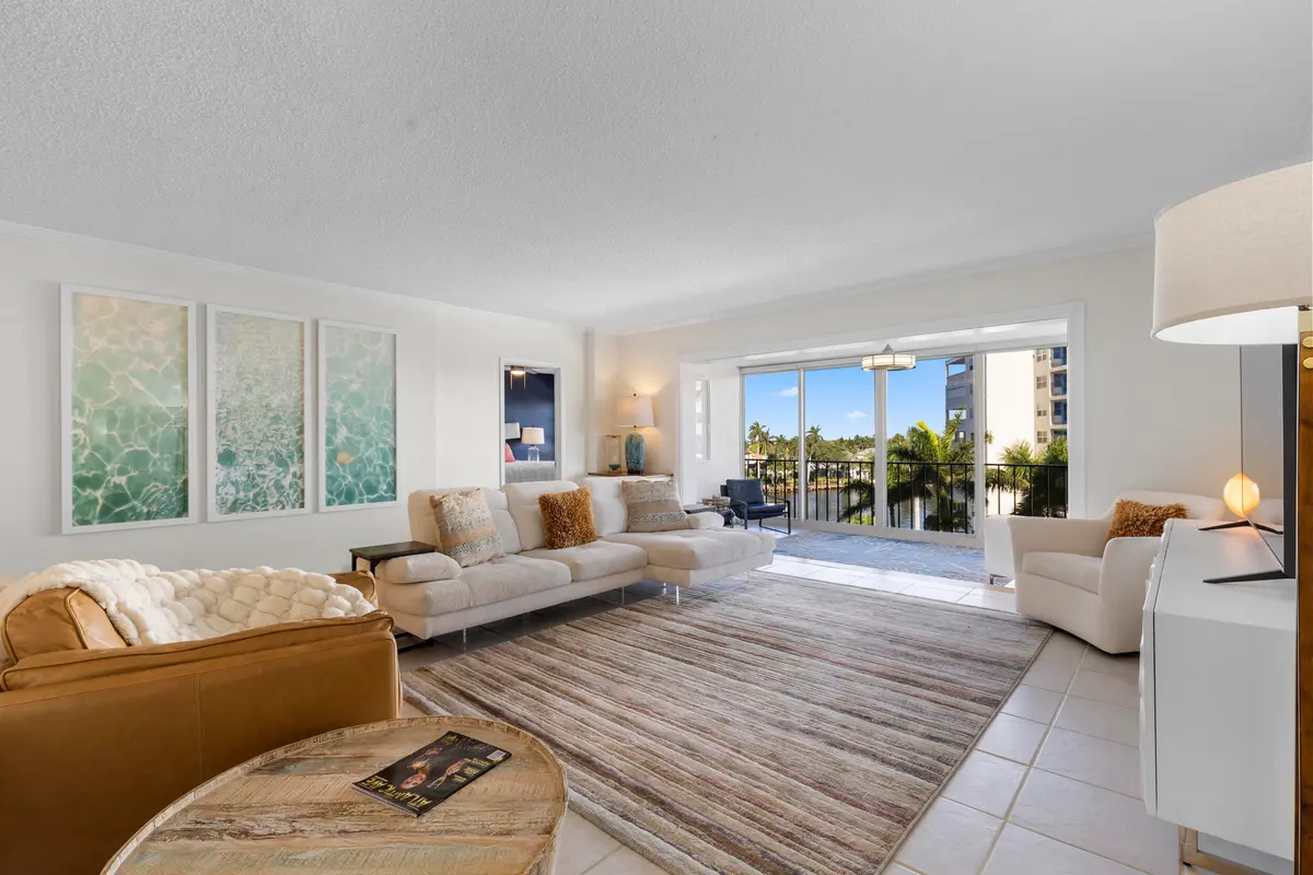 Living Room Overlooking Intracoastal at 50 East Road 5c, Delray Beach