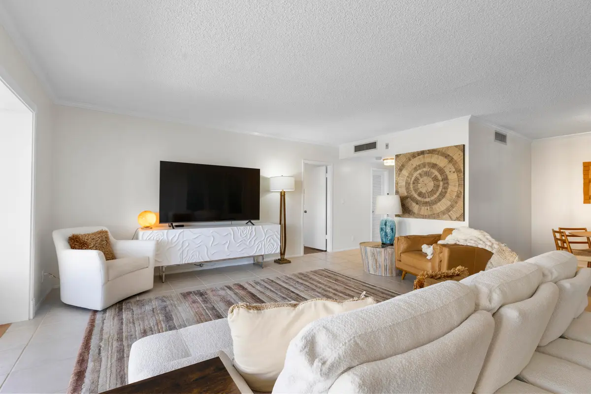 Living Room Overlooking Intracoastal at 50 East Road 5c, Delray Beach