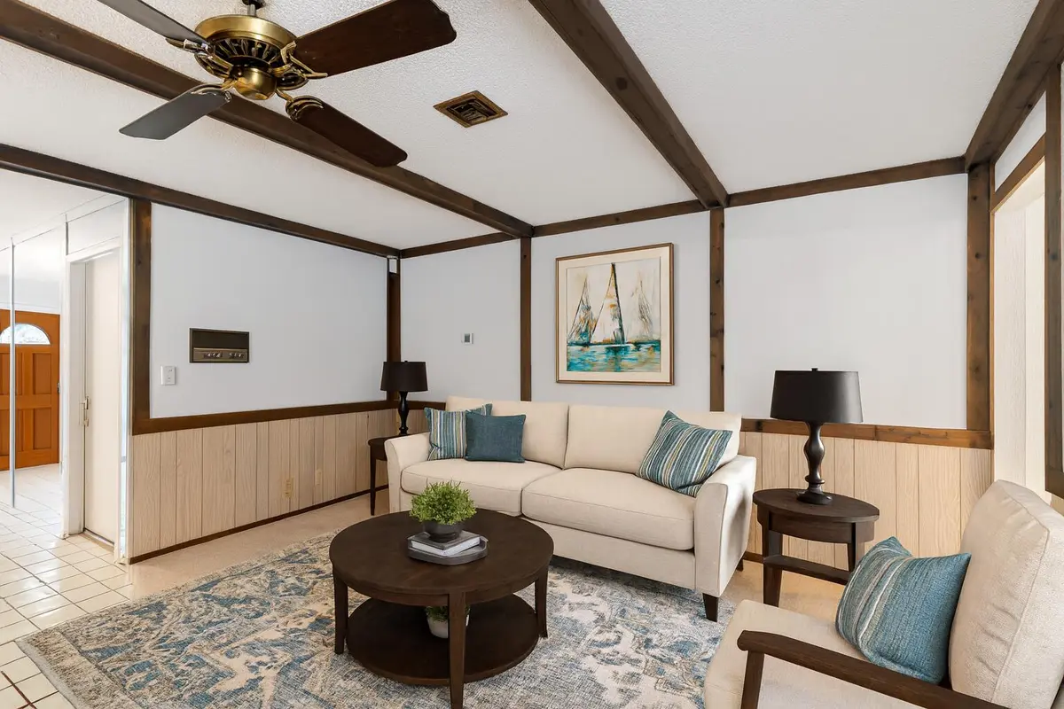 Family Room Staged at 8675 NW 28th Drive, Coral Springs