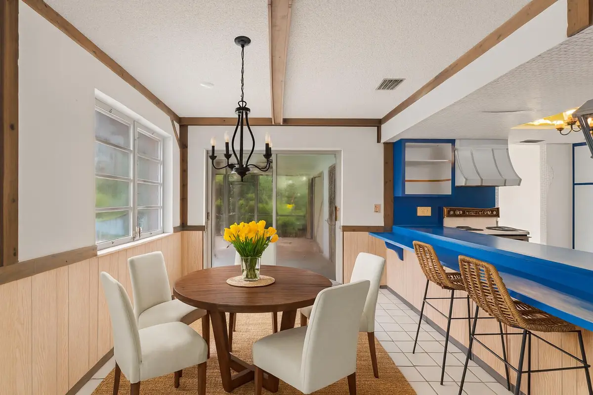 Breakfast Nook Staged at 8675 NW 28th Drive, Coral Springs