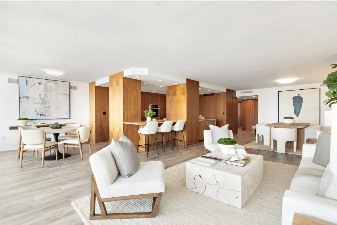 Living Area at 400 N Flagler Drive 1403, West Palm Beach