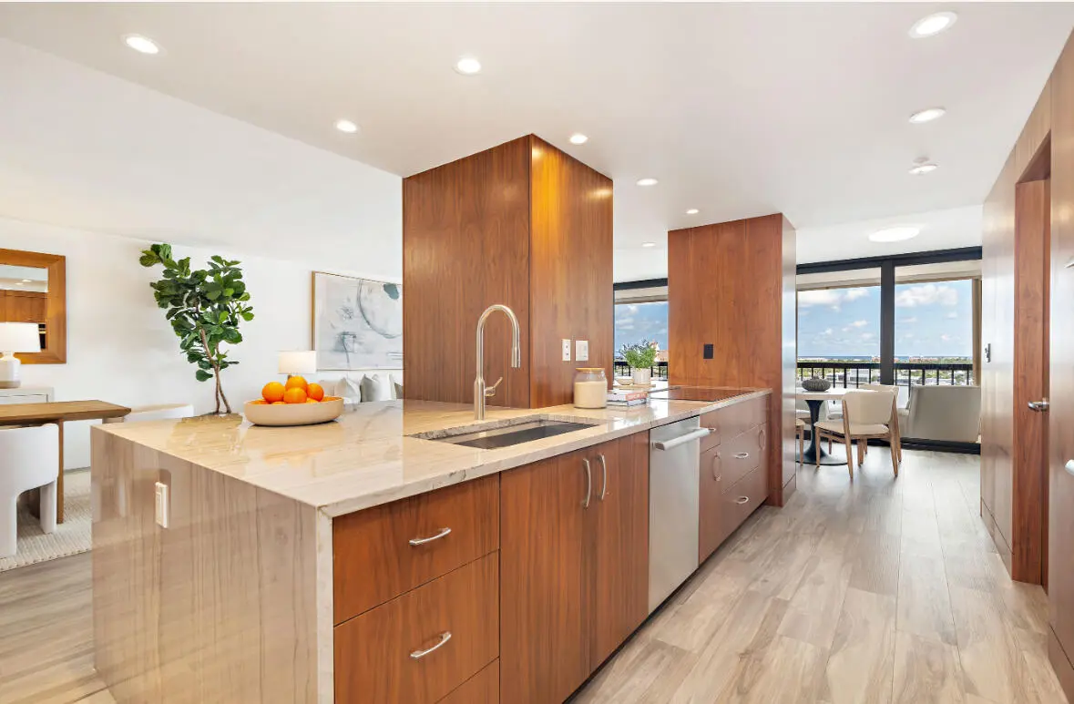Kitchen at 400 N Flagler Drive 1403, West Palm Beach