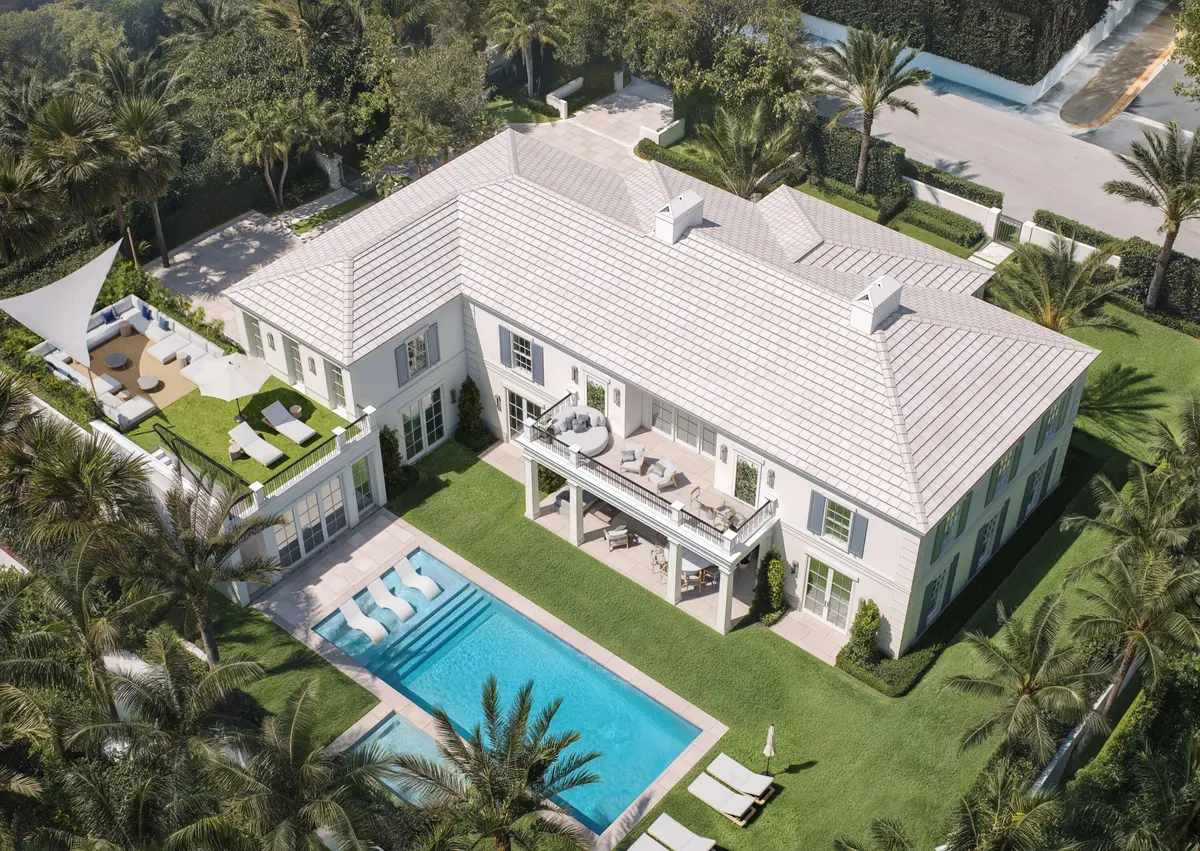 Aerial Pool at 124 Cocoanut Row, Palm Beach