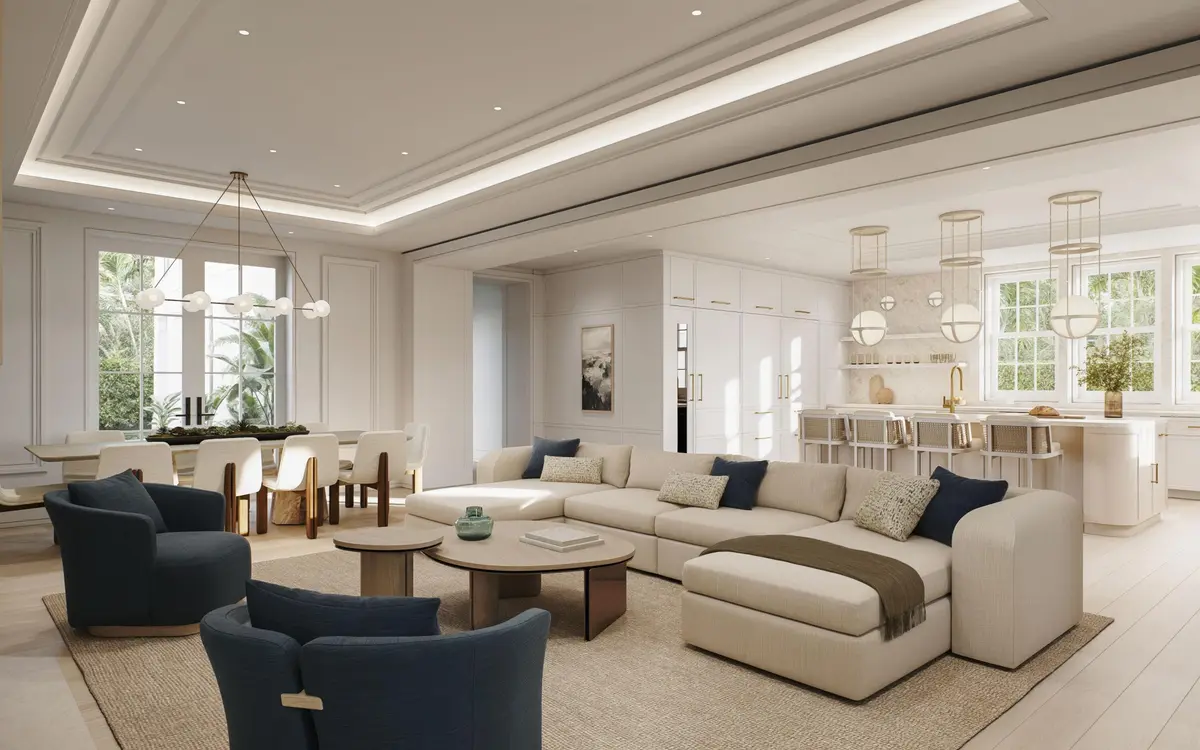 Living Room at 124 Cocoanut Row, Palm Beach