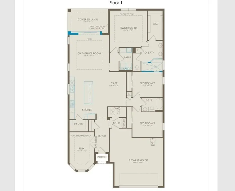 45 Floorplan at 10592 Northbrook Circle Mainstay 45, Palm Beach Gardens