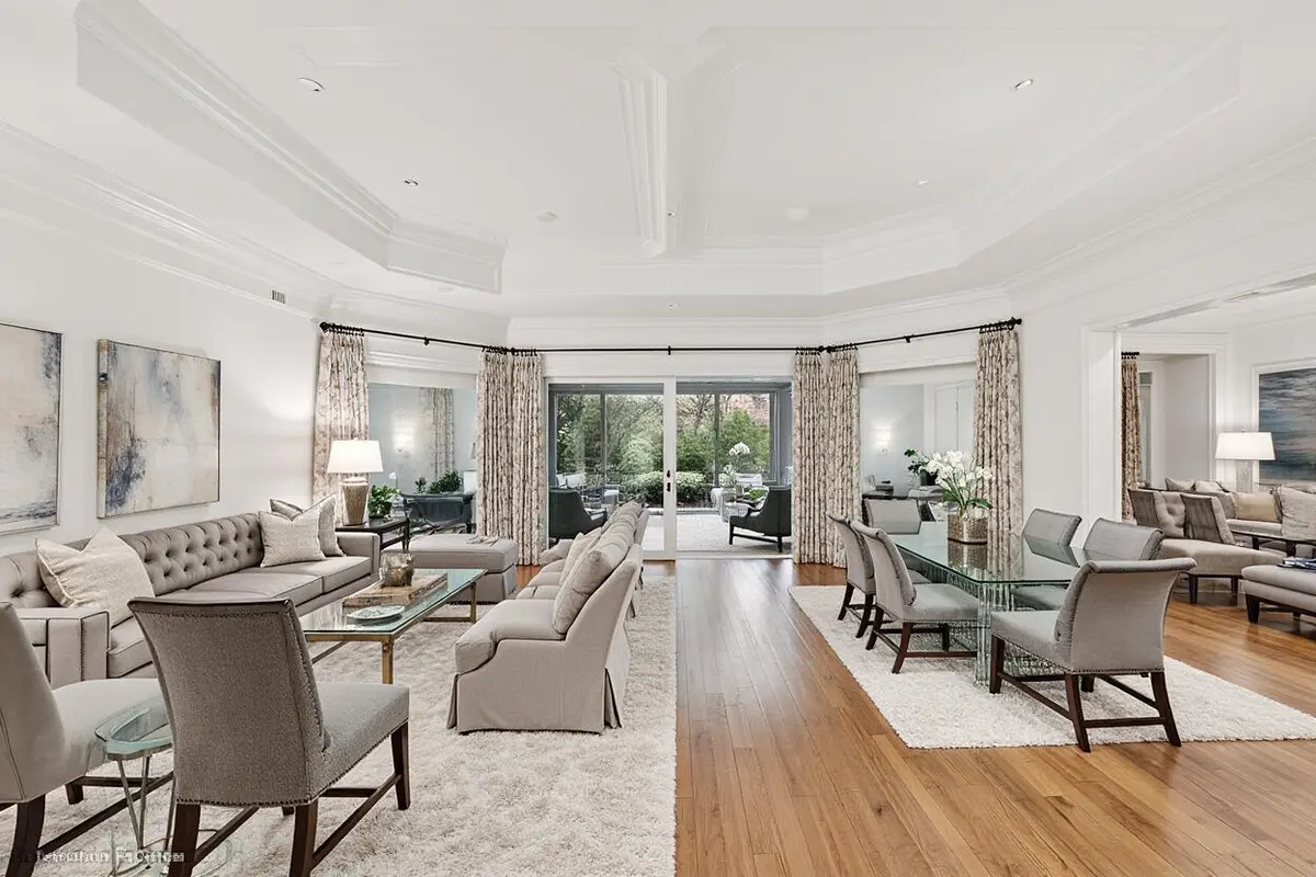 Virtually Staged Living Room at 5 Country Road A, Village of Golf