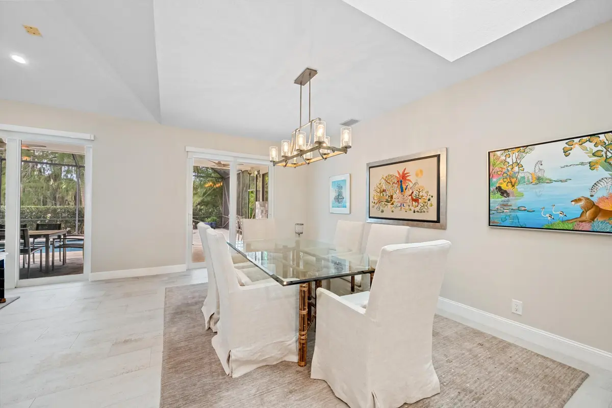 Dining Room overlooking pool at 1797 Gulfstream Way, West Palm Beach