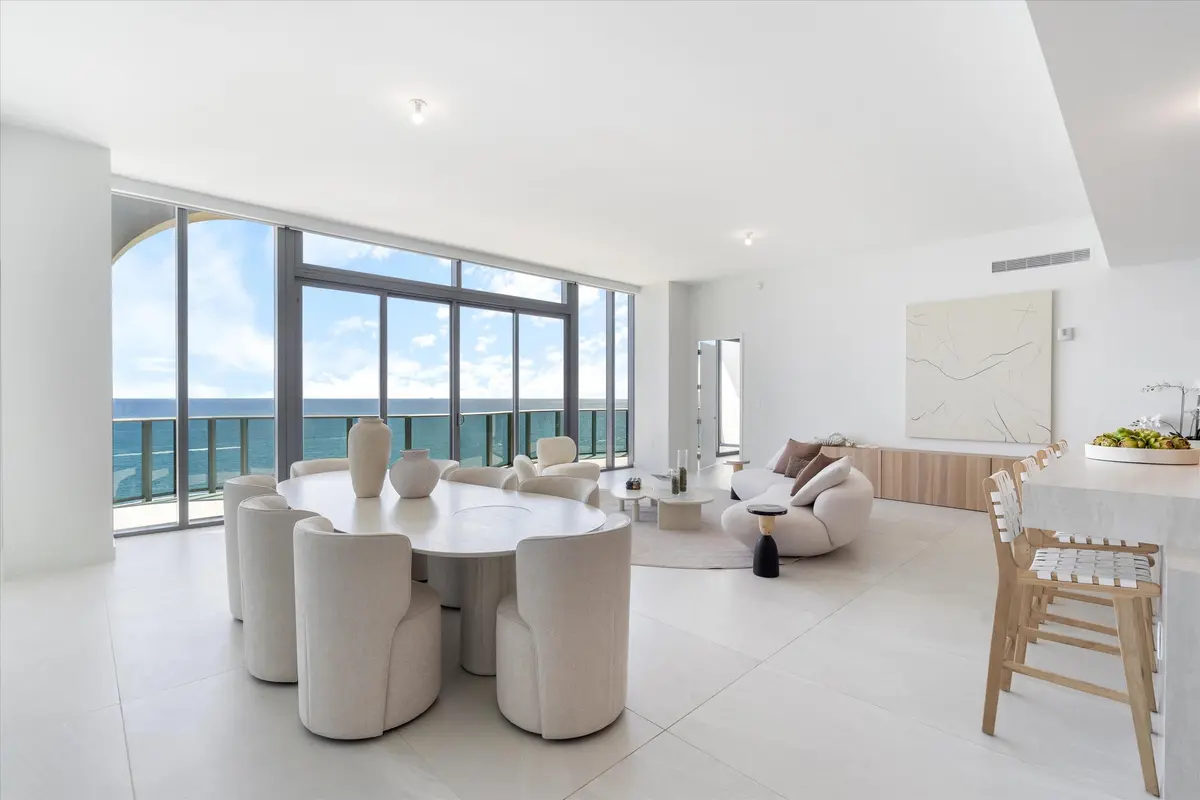 Living Room at 900 N Ocean Boulevard Uph03, Pompano Beach