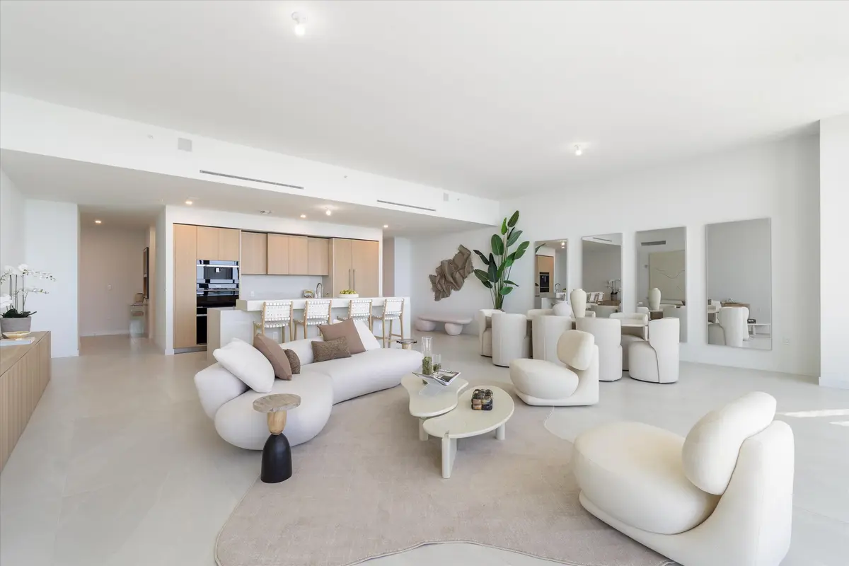 Living Room at 900 N Ocean Boulevard Uph03, Pompano Beach