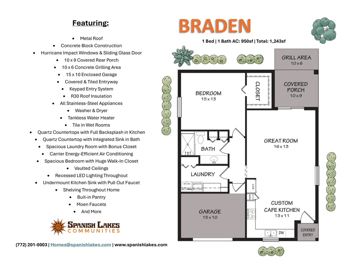 Braden Floor Plan & Features at 16 Islandia Lane, Port St. Lucie