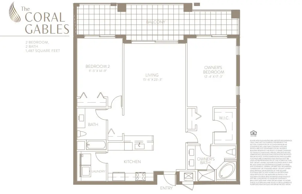 Coral Gables Floorplan at 318 SE 5th Avenue C304, Delray Beach