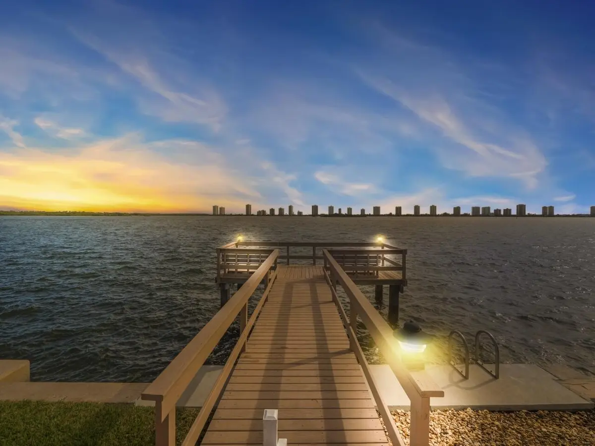 Intracoastal View East from Pier at 101 Doolen Court 201, North Palm Beach