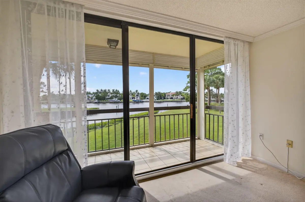 Family room balcony & view at 2201 Marina Isle Way 202, Jupiter