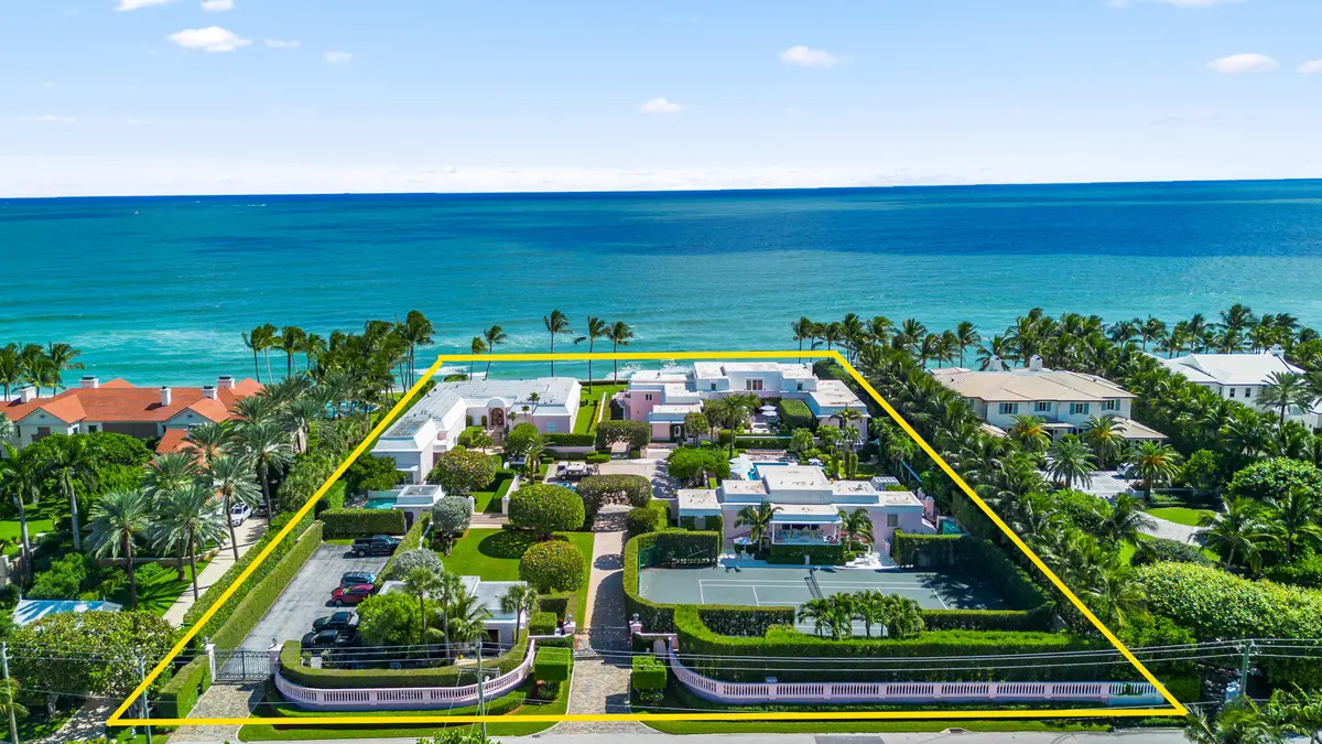 Aerial at 911 N Ocean Boulevard, Palm Beach