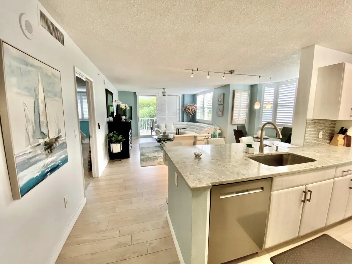 Kitchen Living Dining at 3594 S Ocean Boulevard 207, Highland Beach