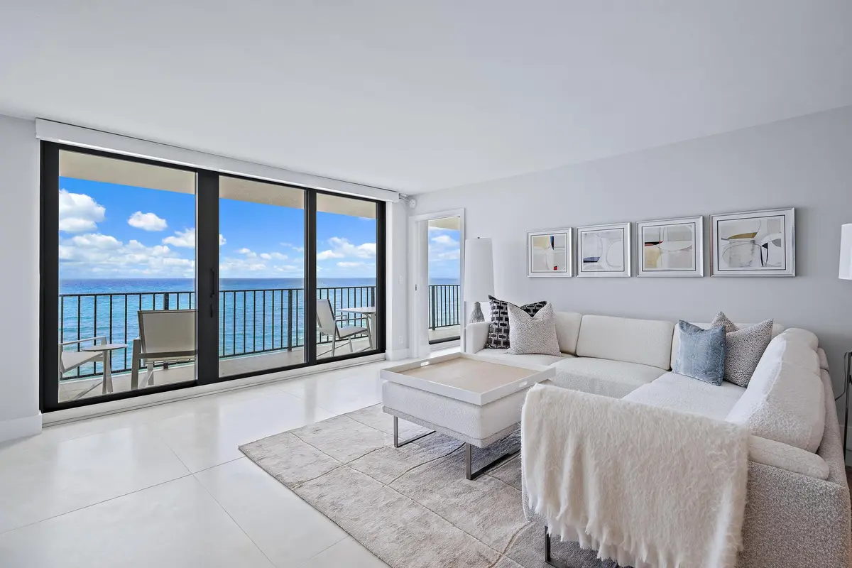 Living Room at 3456 S Ocean Boulevard 701, Palm Beach