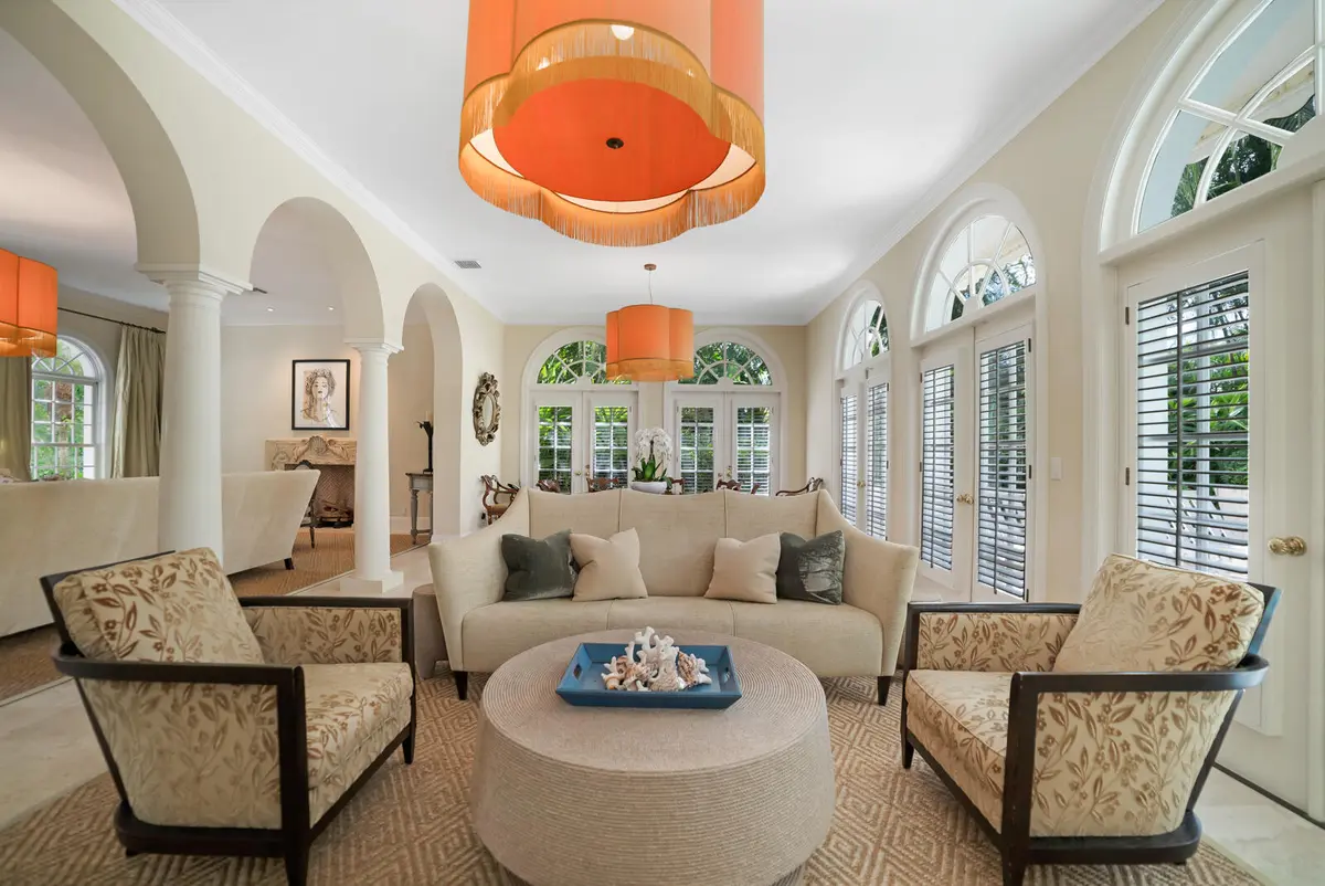 Family Room at 510 N Lake Way, Palm Beach