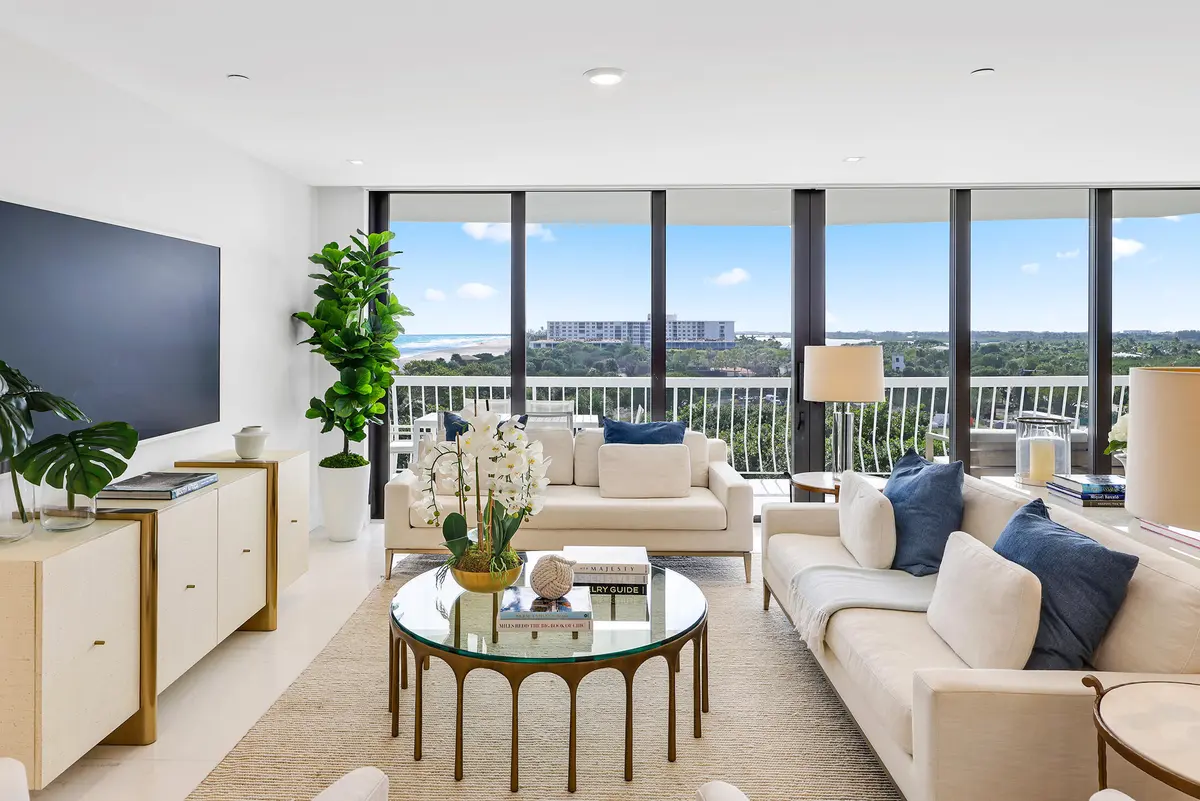 6. Living Room at 2100 S Ocean Boulevard 507s, Palm Beach