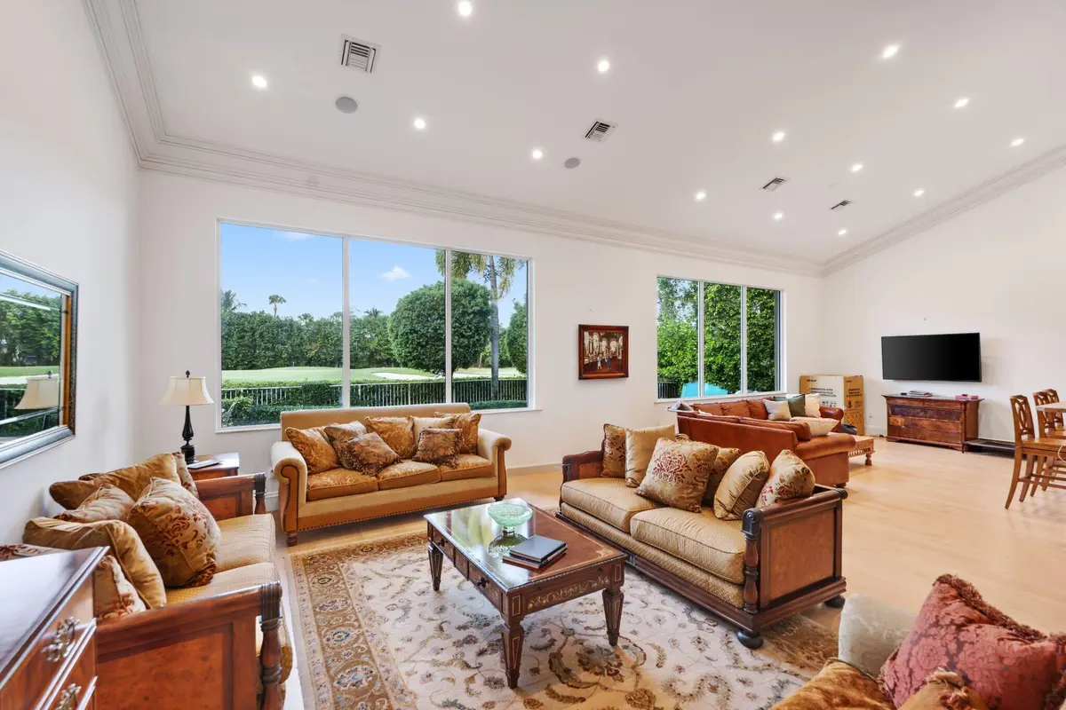 Living Room with Golf Views at 7355 Mandarin Drive, Boca Raton