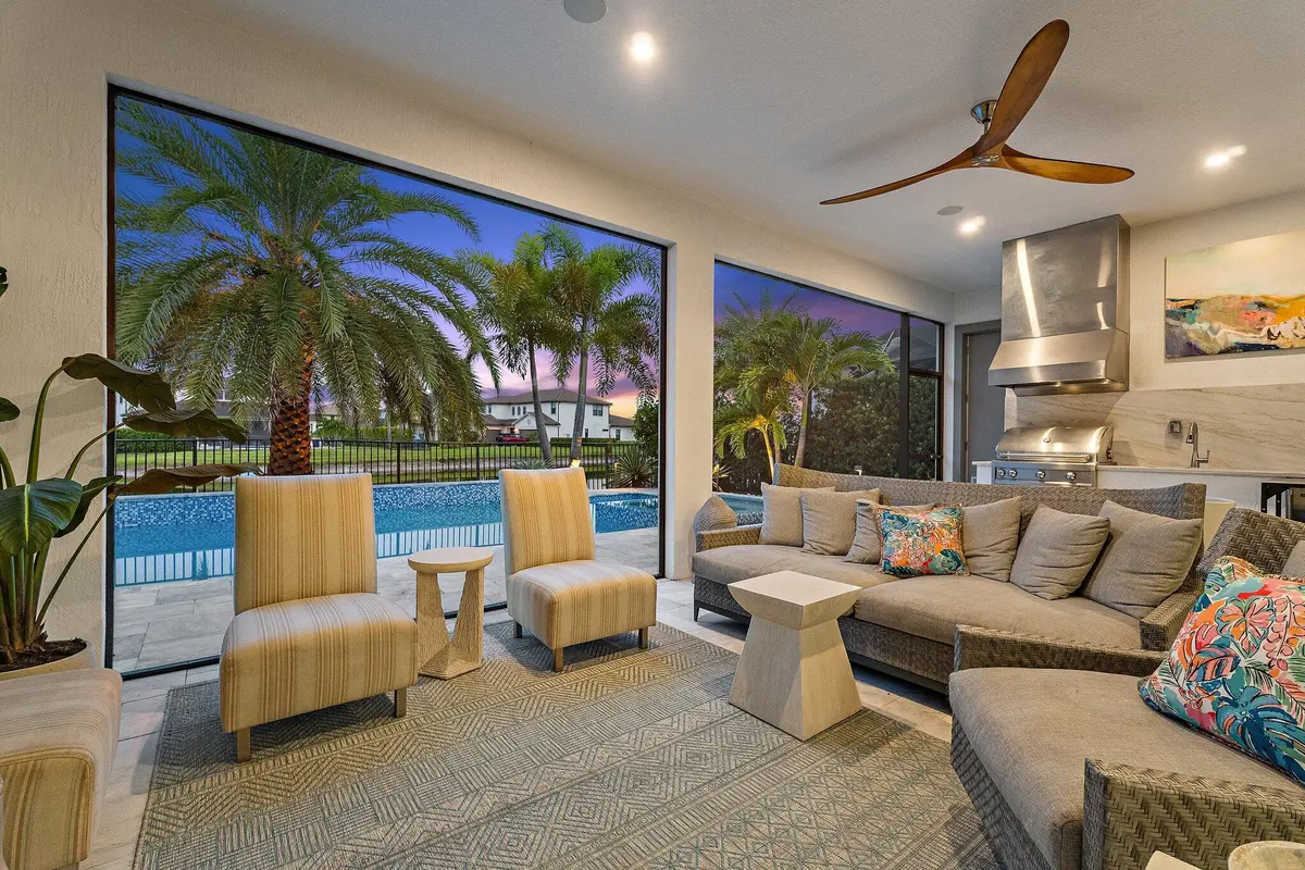 Screened Patio Area at 319 Sonoma Isles Circle, Jupiter