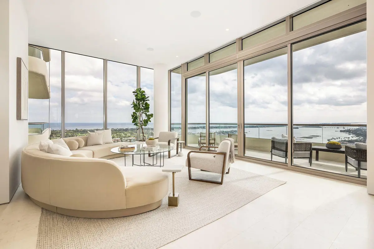 Living Room at 200 Arkona Court 2501 Ph-G, West Palm Beach