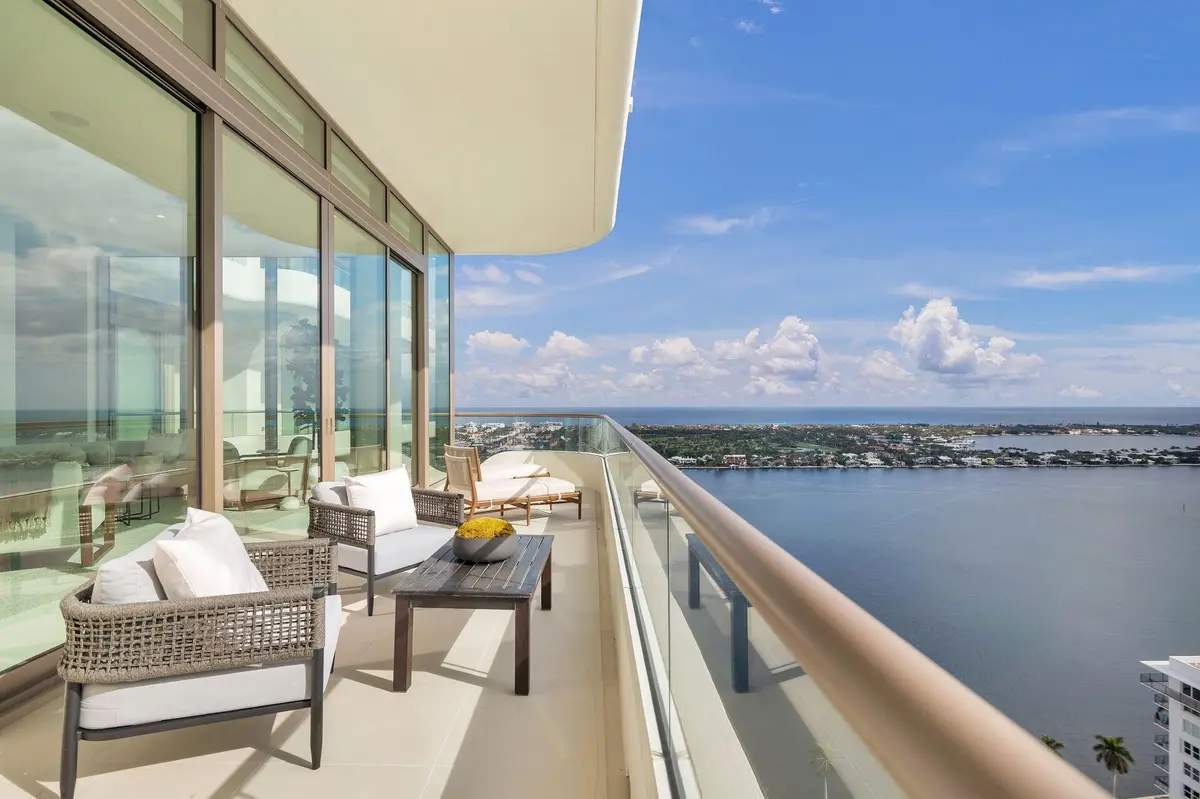 Living Room Balcony 42'3 x 8'6 at 200 Arkona Court 2501 Ph-G, West Palm Beach