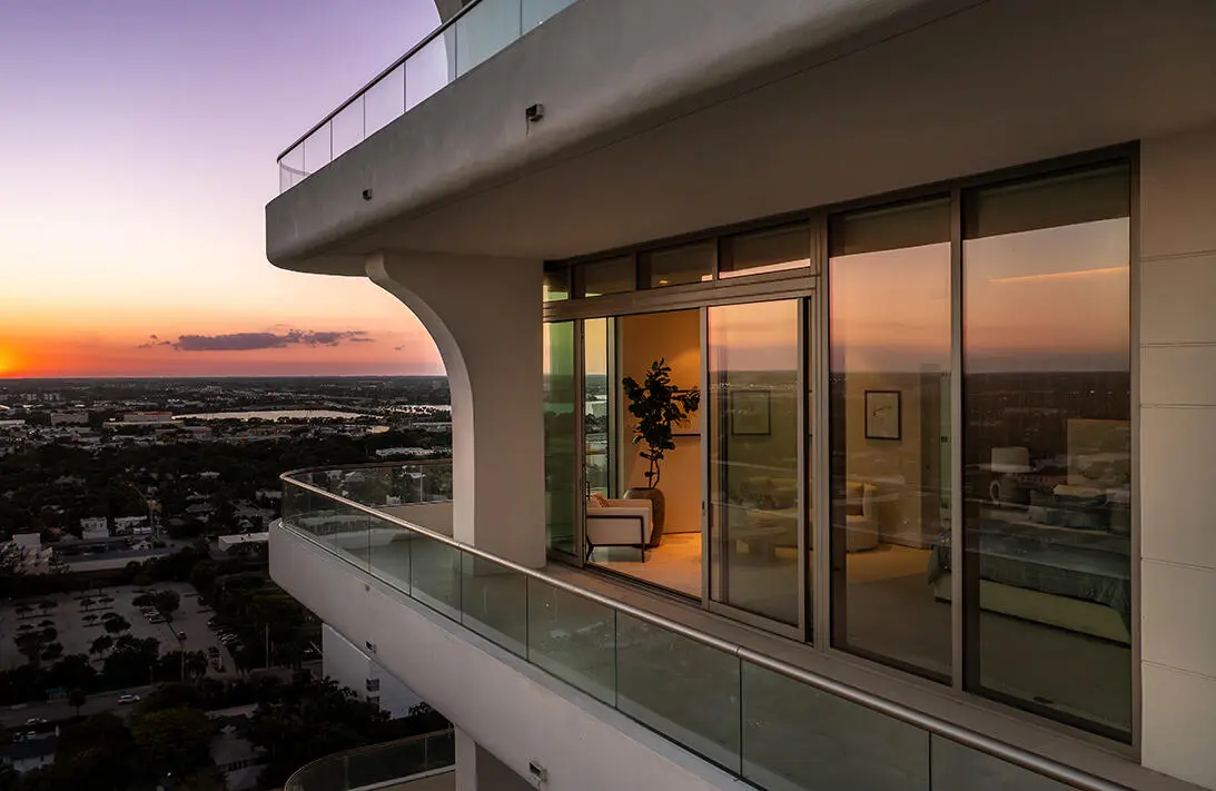 Primary Bedroom Balcony at 200 Arkona Court 2501 Ph-G, West Palm Beach