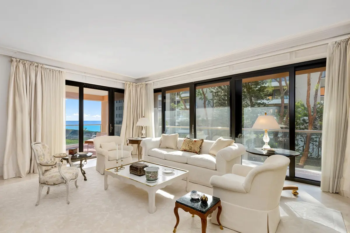 Living Room at 2 N Breakers Row S22/23, Palm Beach