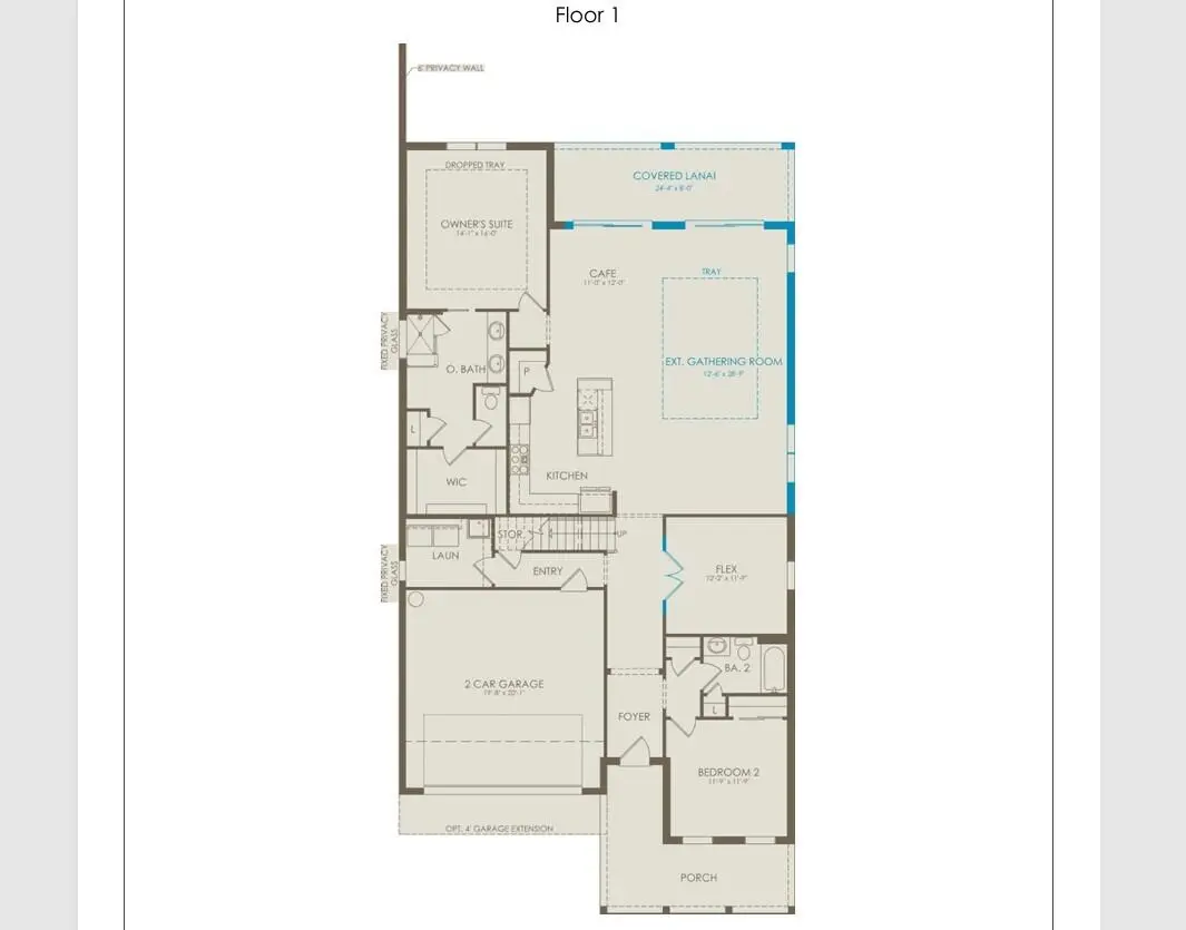 Coral Floorplan 1 at 13814 Dalrada Avenue Coral 68, Palm Beach Gardens