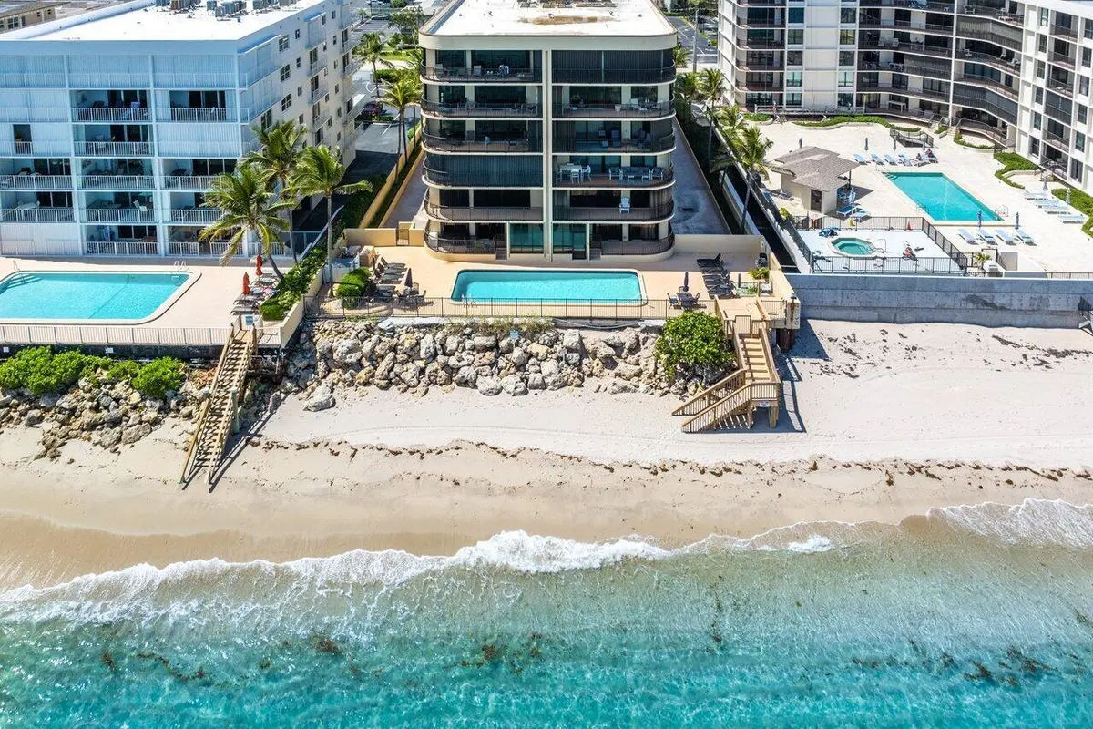 Oceanfront Aerial View at 4000 S Ocean Boulevard 502, South Palm Beach