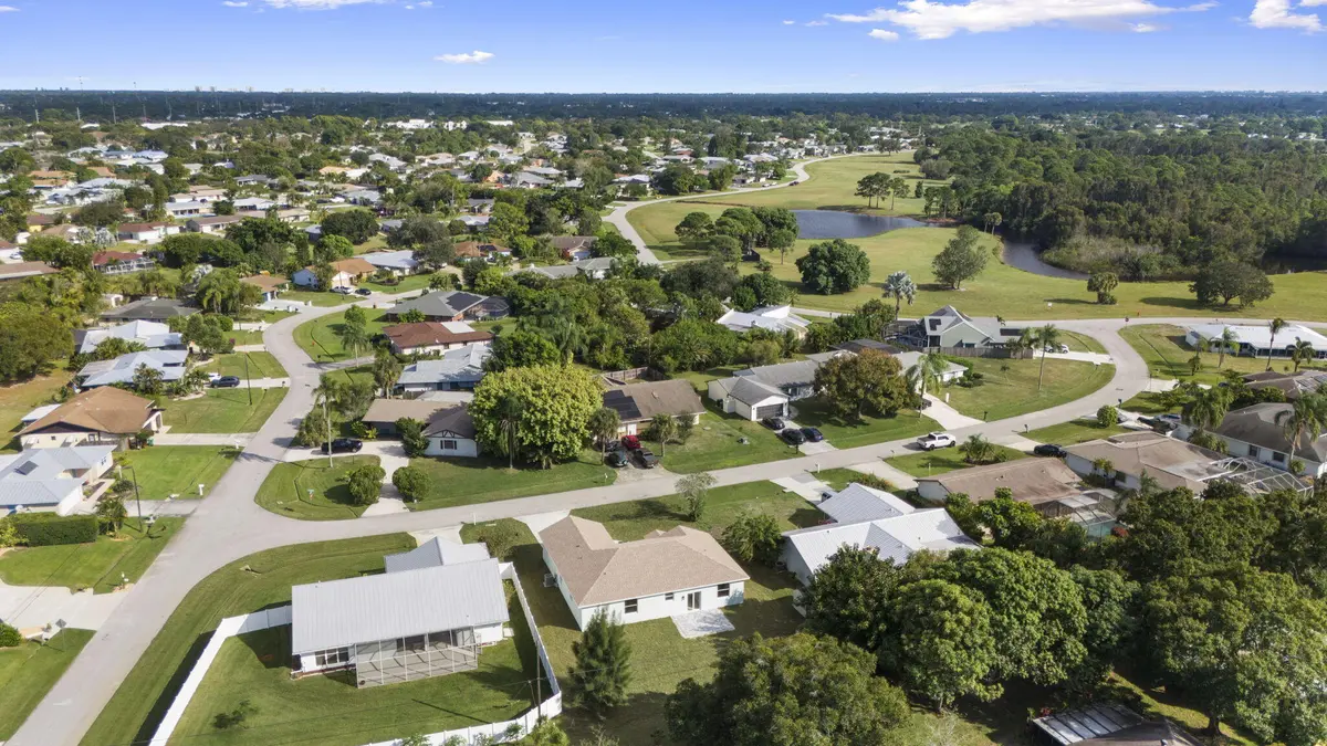 Aerial view to park at 2612 SE Solana Lane, Port St. Lucie