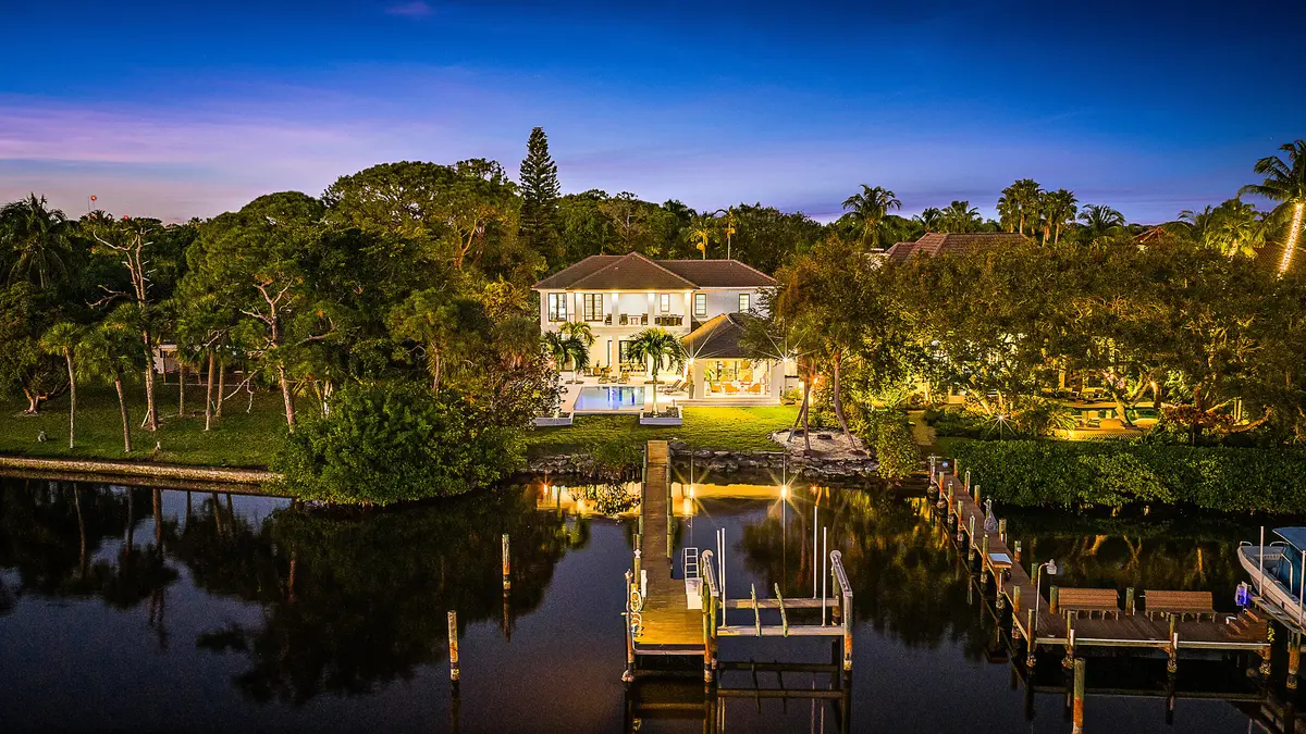 Rear Aerial at 19651 Riverside Drive, Jupiter