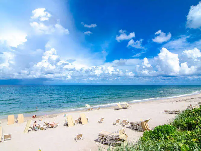Private Beach at 3720 S Ocean Boulevard 607, Highland Beach