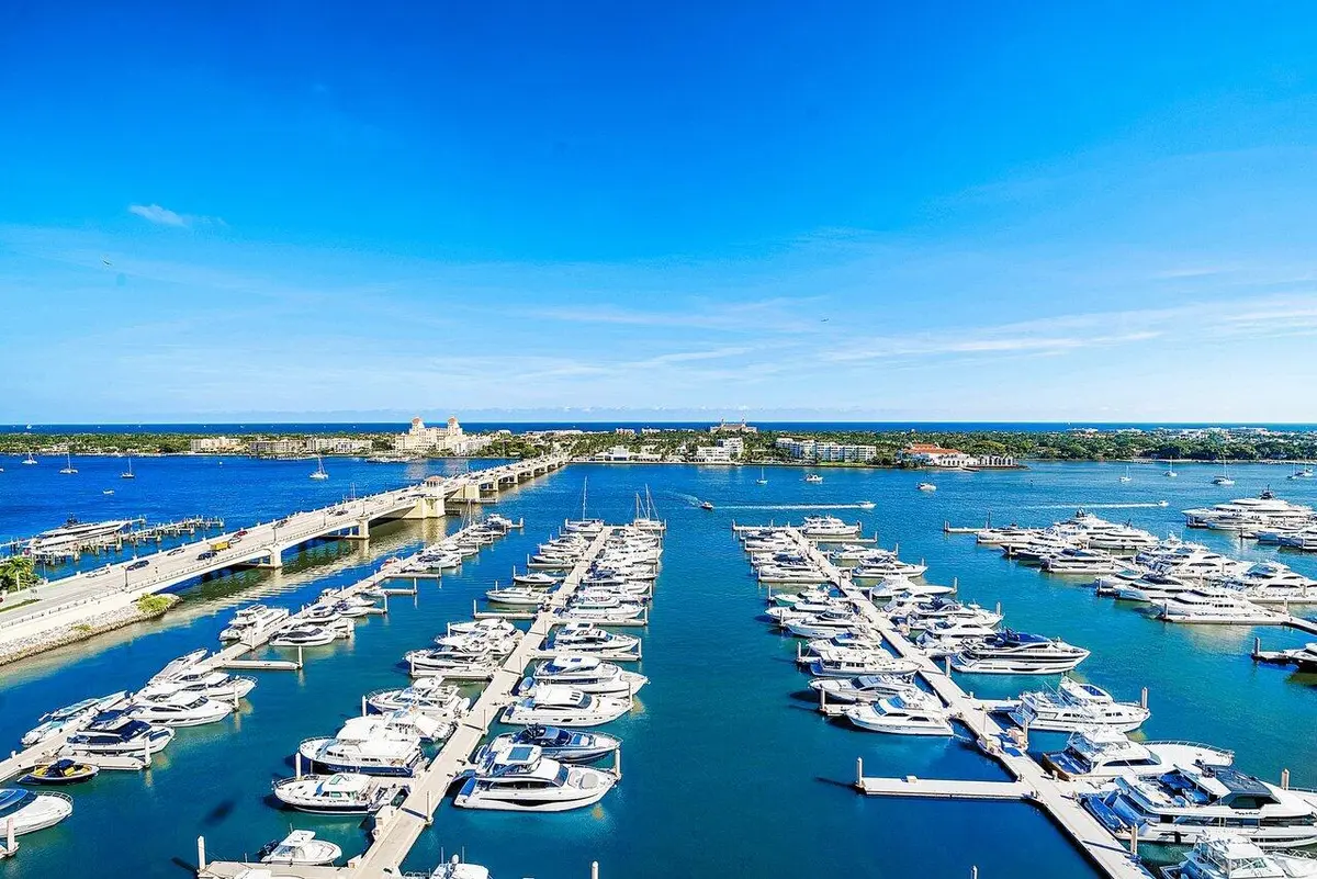 Direct East View at 400 N Flagler Drive 2201, West Palm Beach