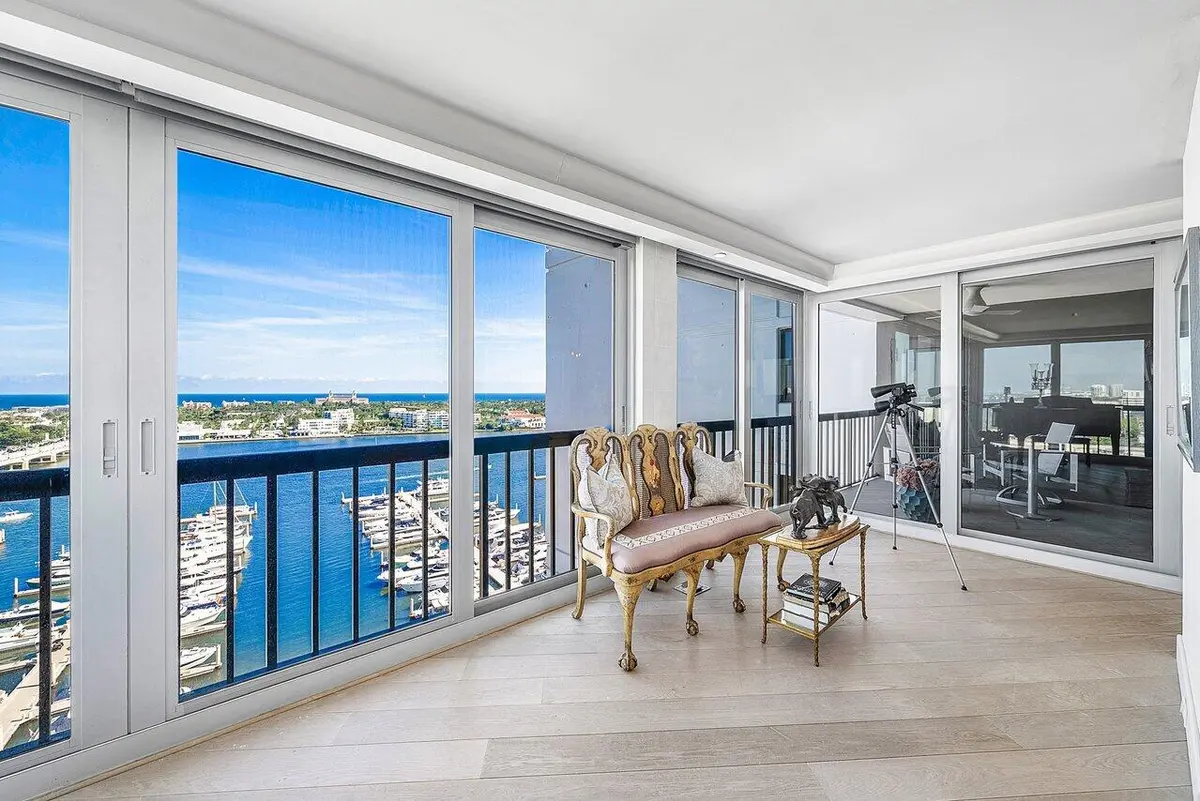 Enclosed Living Room Balcony (2) at 400 N Flagler Drive 2201, West Palm Beach