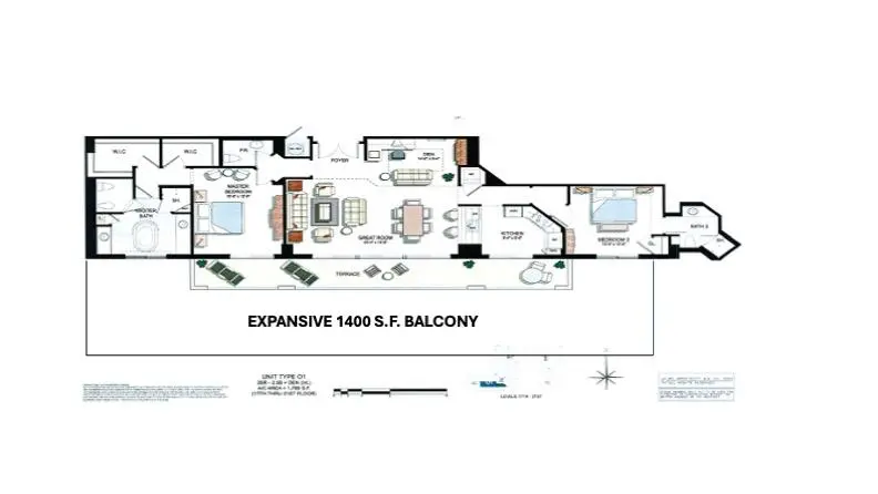 Penthouse Level w/ 1400 S.F. Terrace at 701 S Olive Avenue 1602, West Palm Beach