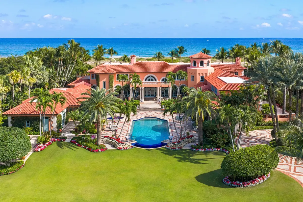 Aerial at 1491 N Ocean Boulevard, Palm Beach