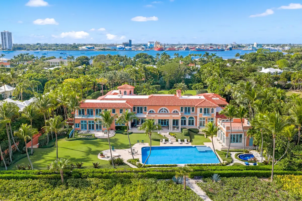 Aerial at 1491 N Ocean Boulevard, Palm Beach