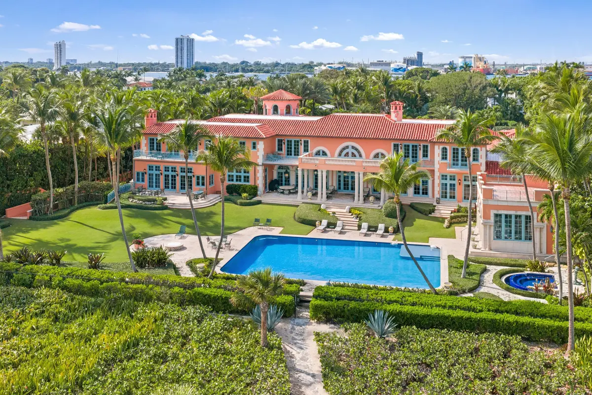 Aerial at 1491 N Ocean Boulevard, Palm Beach