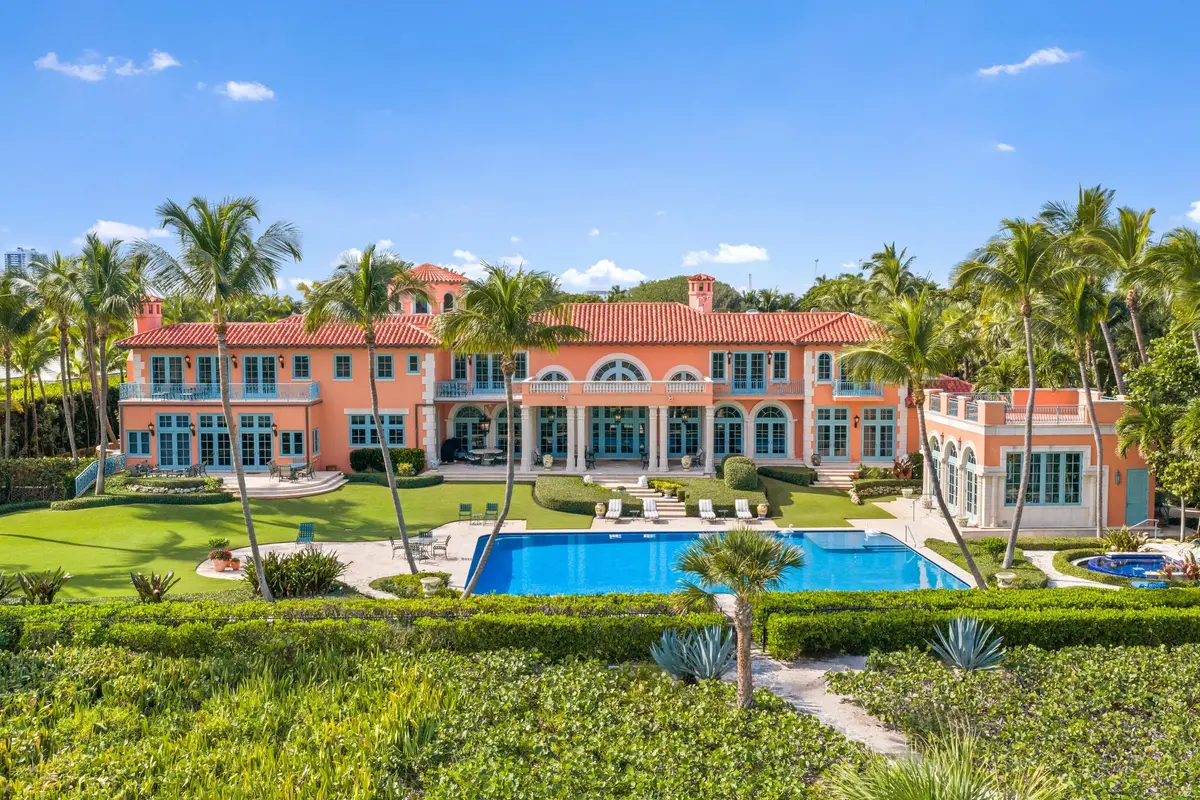 Aerial at 1491 N Ocean Boulevard, Palm Beach