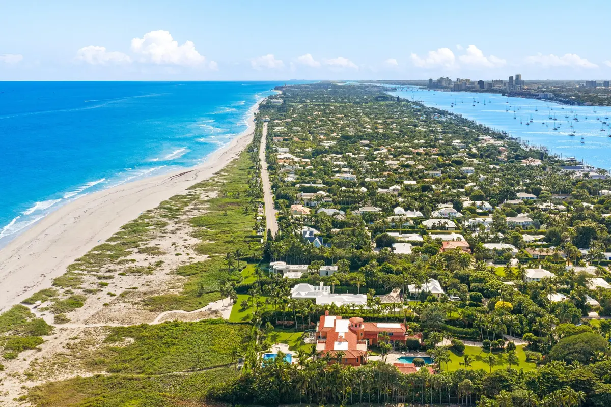 Aerial at 1491 N Ocean Boulevard, Palm Beach