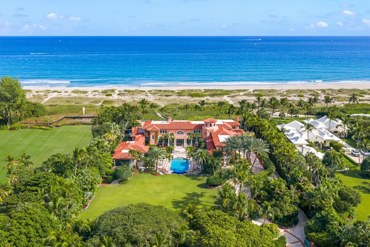 Aerial at 1491 N Ocean Boulevard, Palm Beach