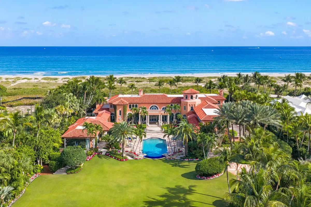 Aerial at 1491 N Ocean Boulevard, Palm Beach