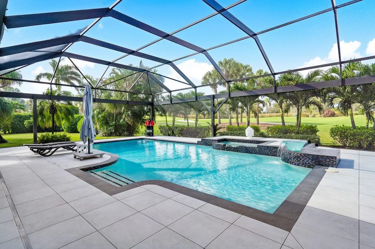 Pool patio at 4848 Chamal Circle, Boca Raton