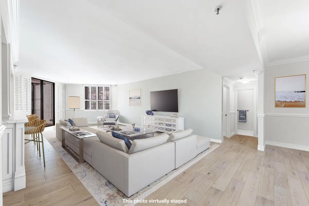 Virtually Staged Living Room at 1155 Hillsboro Mile 109, Hillsboro Beach