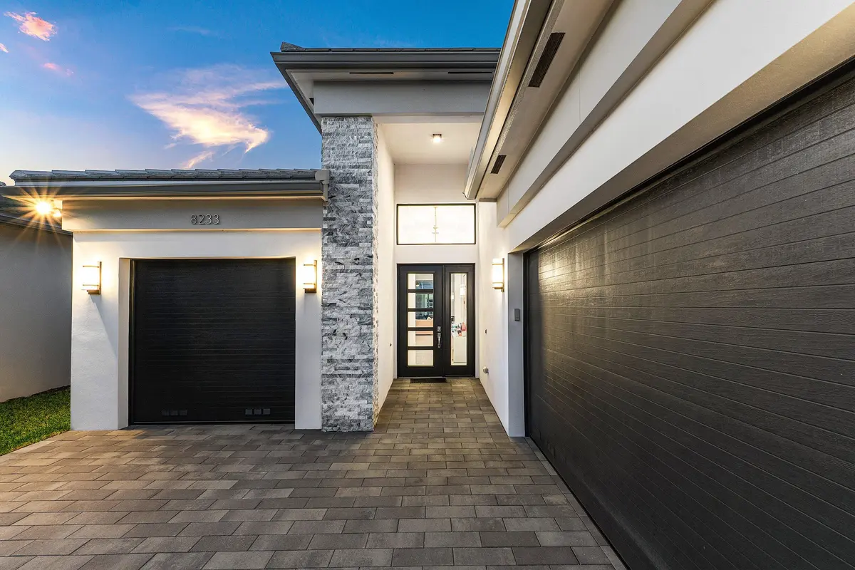 Twilight Entrance at 8233 Essex Country Club Drive, Boca Raton