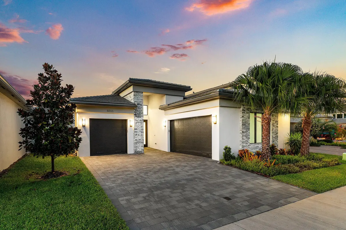 Front Twilight at 8233 Essex Country Club Drive, Boca Raton