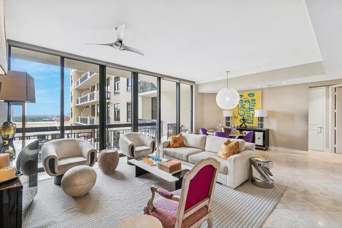Expansive Living & Dining Room at 701 S Olive Avenue 1706, West Palm Beach
