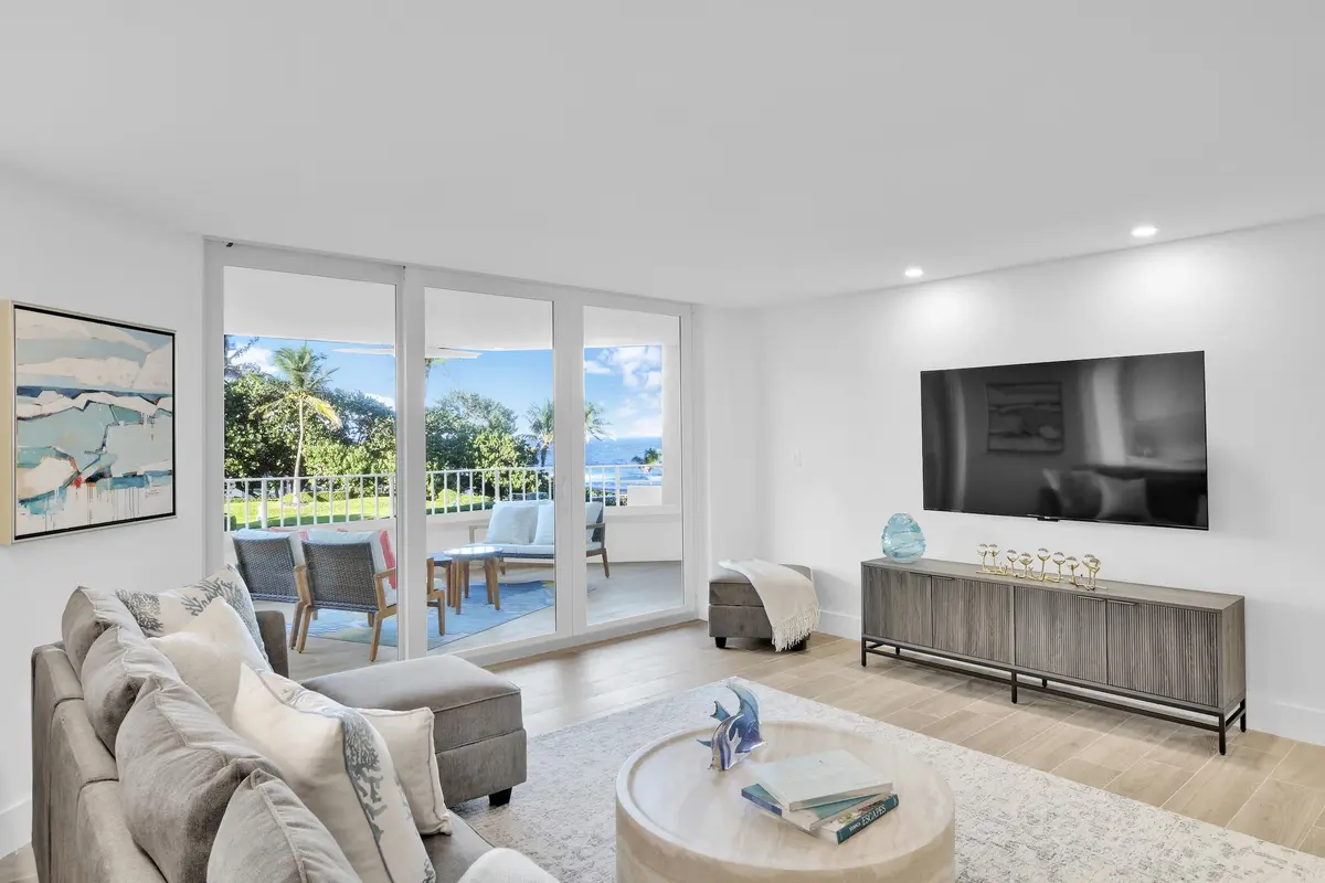 Living Room at 500 S Ocean Boulevard 303, Boca Raton