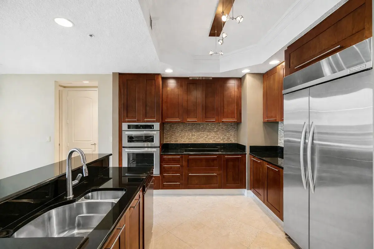 Kitchen w/ Upgraded Cabinetry at 701 S Olive Avenue 1706, West Palm Beach